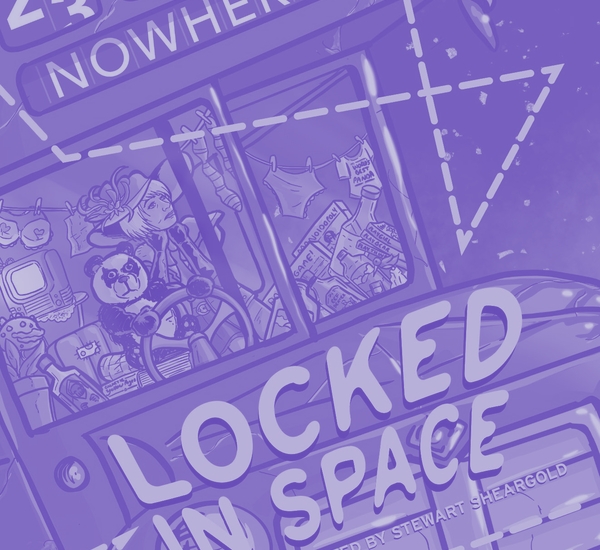 Cover of Locked in Space by Jon Wesley Huff