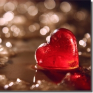 Image of a love heart in the rain