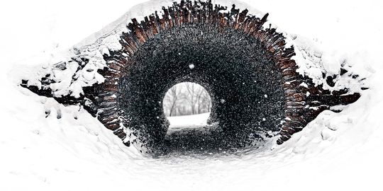 Image of a tunnel in the snow